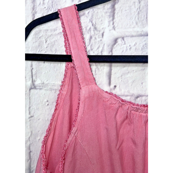 Raga Sun Embroidered Sequin Slip Dress Y2K Core asymmetrical Hem Pink Size L - Picture 7 of 9